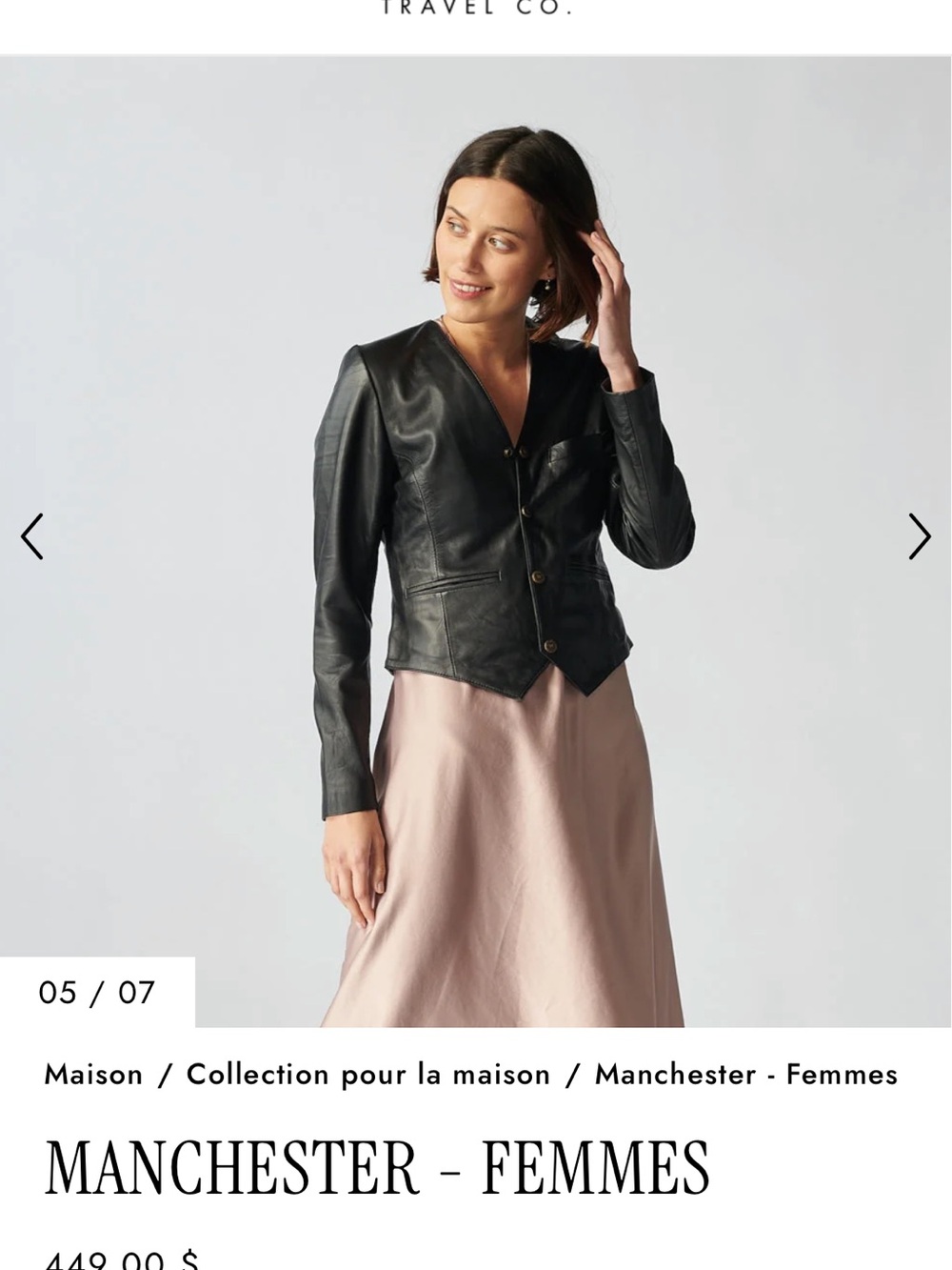 Classic Black Leather Button-Front Jacket WANDERER